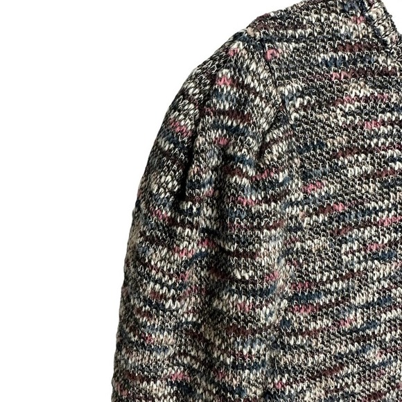 Madewell Top Size XS Multicolored Knit Pleated Puff Shoulders Long Sleeve - Picture 4 of 8